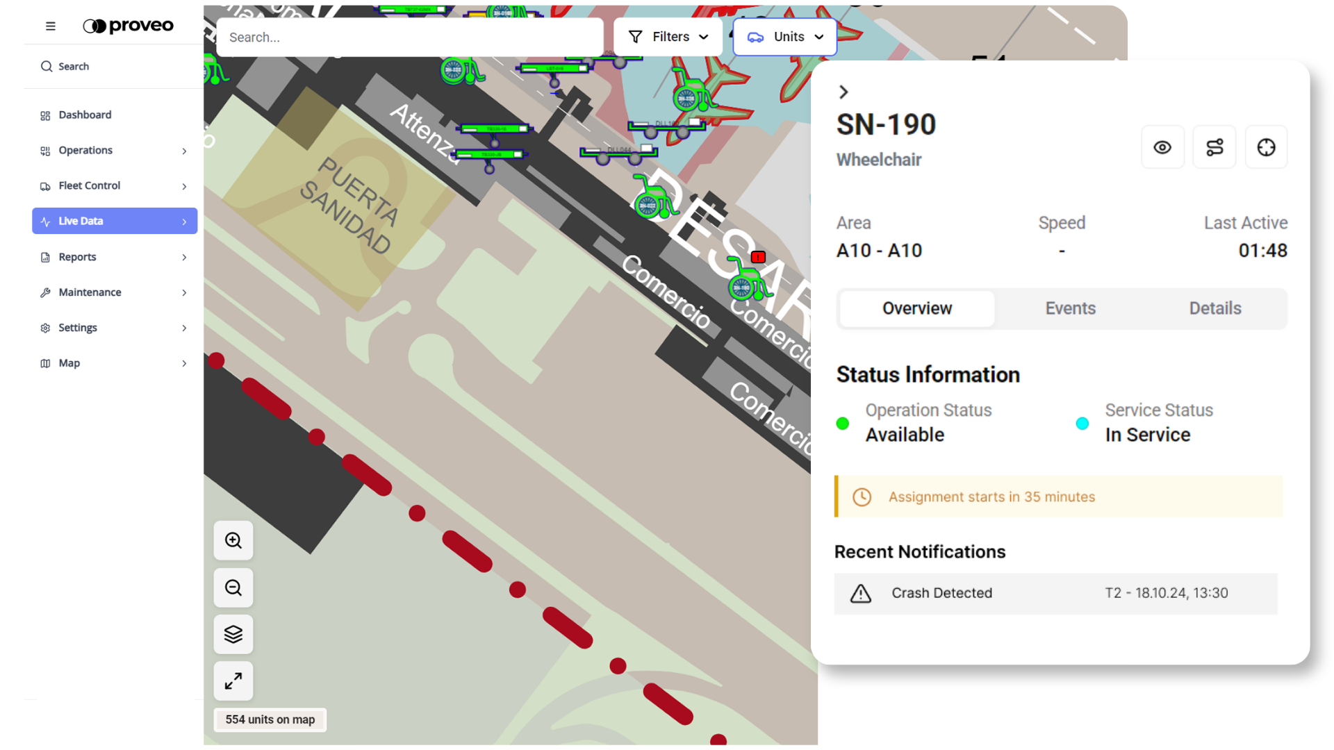 Proveo platform asset information 1